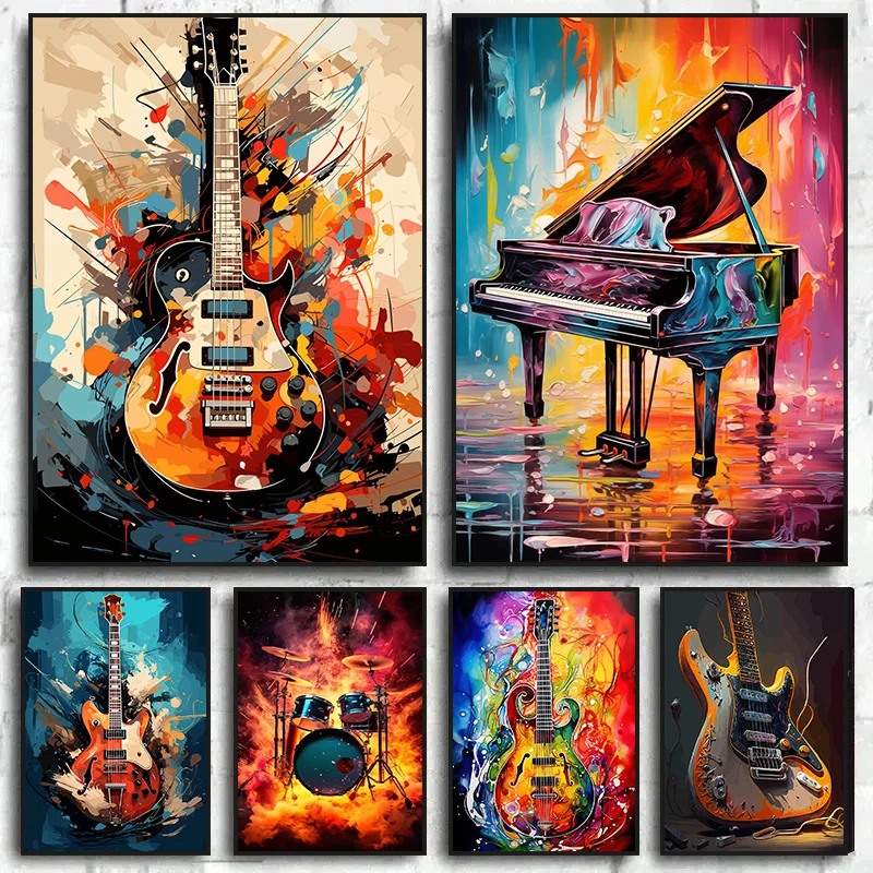 Picture Of Musical Instrument - Arte Abstracto Colorido, Instrumentos Musicales, Kit