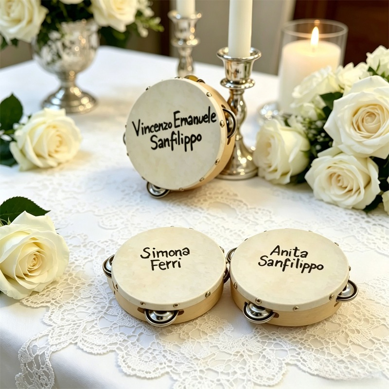 Musical Instrument And Names - 3/5 piezas ﻿ Tamborinas de boda