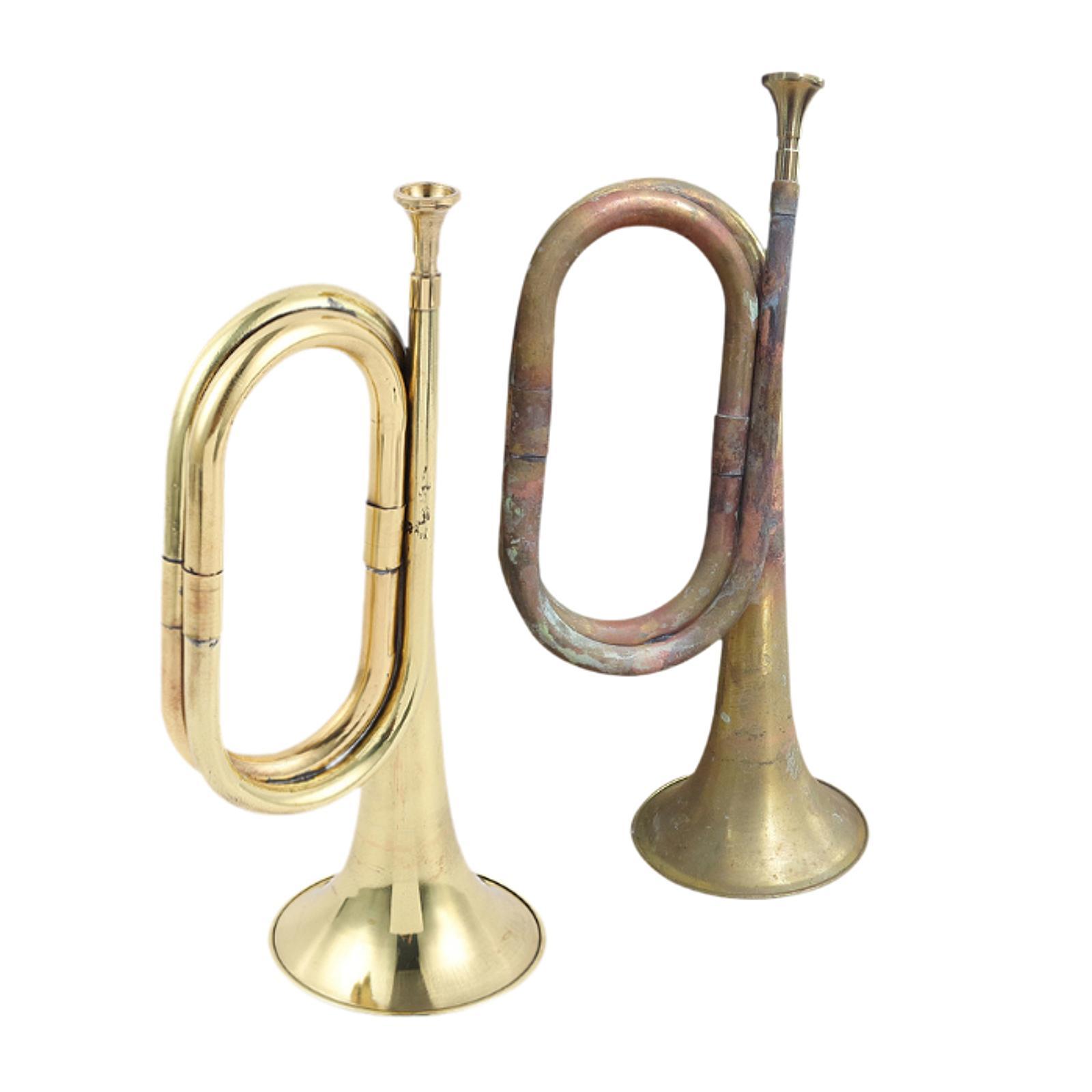 Musical Instrument Bugle - Trompeta de latón macizo para principiantes,