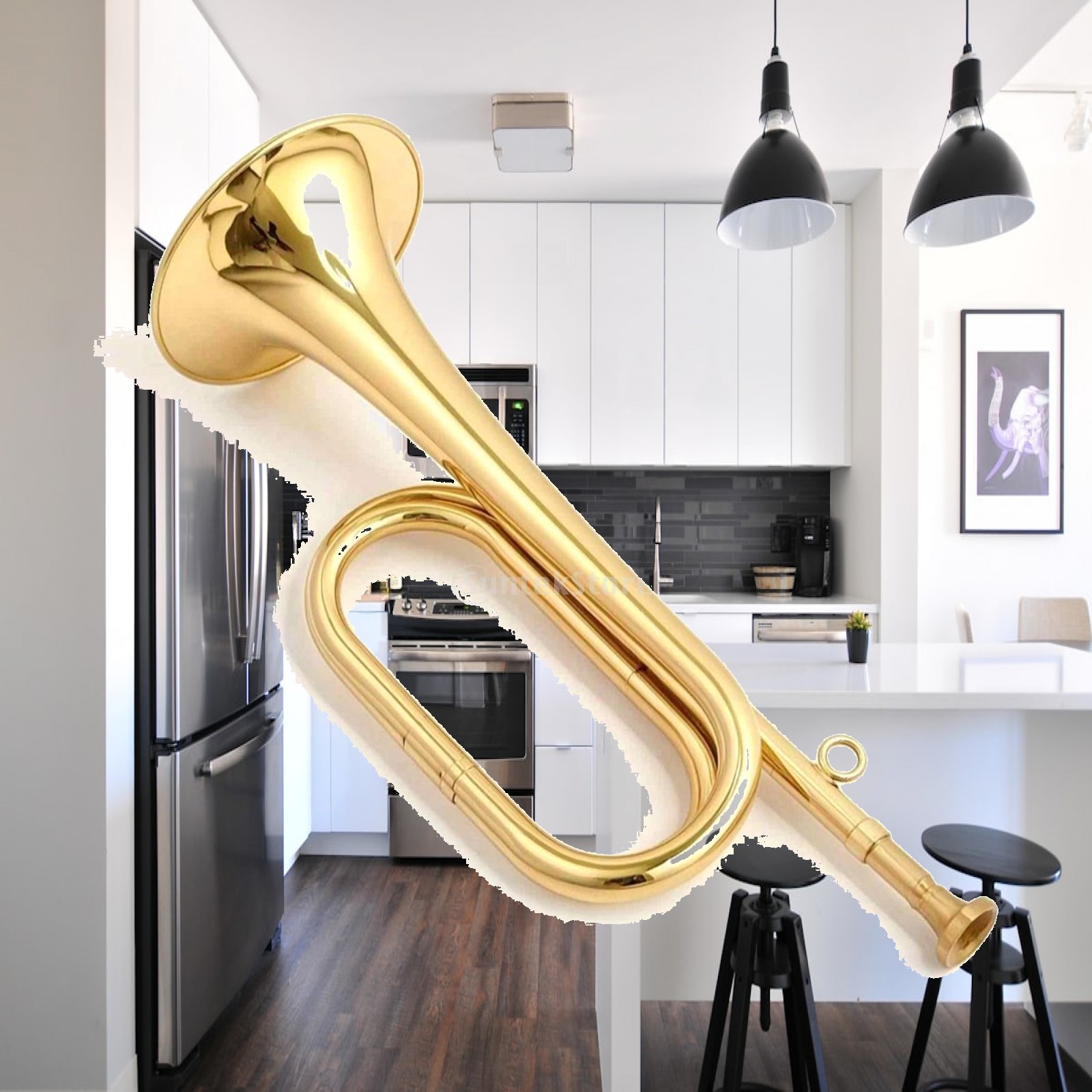 Musical Instrument Bugle - Mini Trompeta de Latón, Instrumento Musical