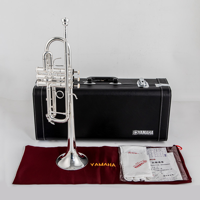 Musical Instrument Bugle - Trompeta profesional chapada en plata de