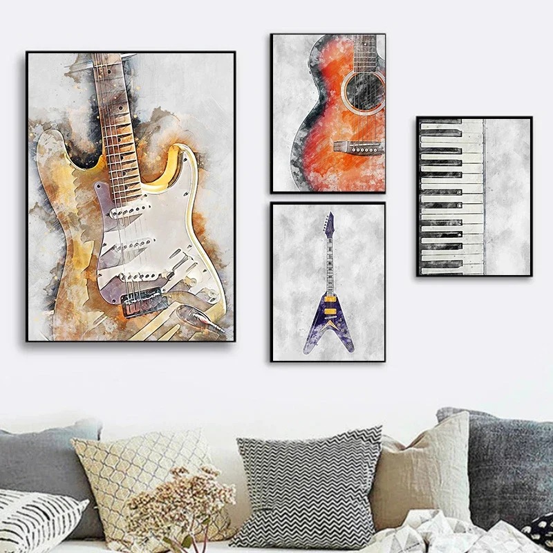 Picture Of Musical Instrument - Póster artístico sin marco para instrumentos