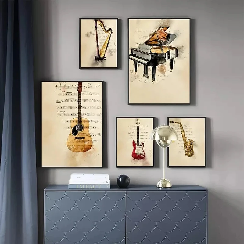 Póster de Lienzo con Estampado - Picture Of Musical Instrument reseña y precio