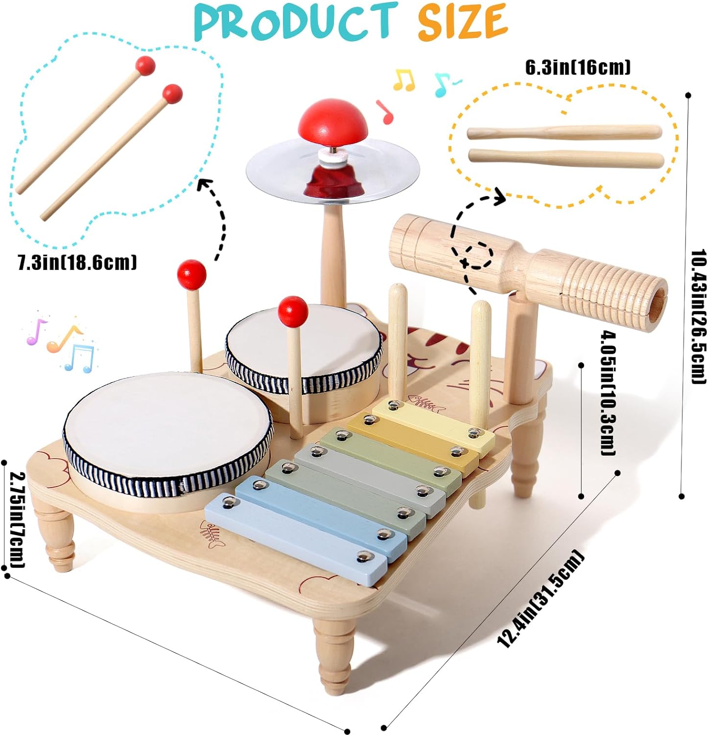 Juego de tambor de xilófono de - Musical Instrument Harmonium reseña y precio
