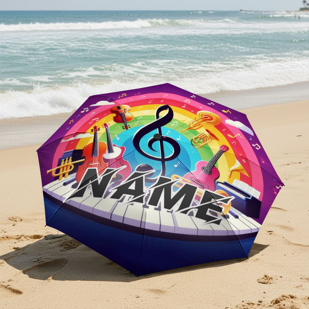 Paraguas personalizado con nom - Musical Instrument And Names reseña y precio