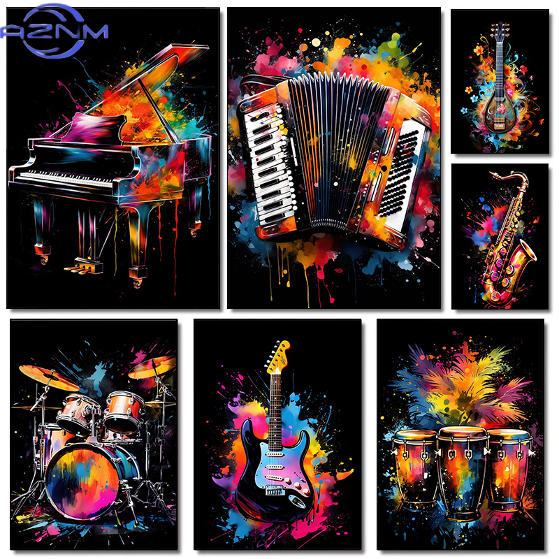 Cuadros de Lona con Diseños Cl - Picture Of Musical Instrument reseña y precio