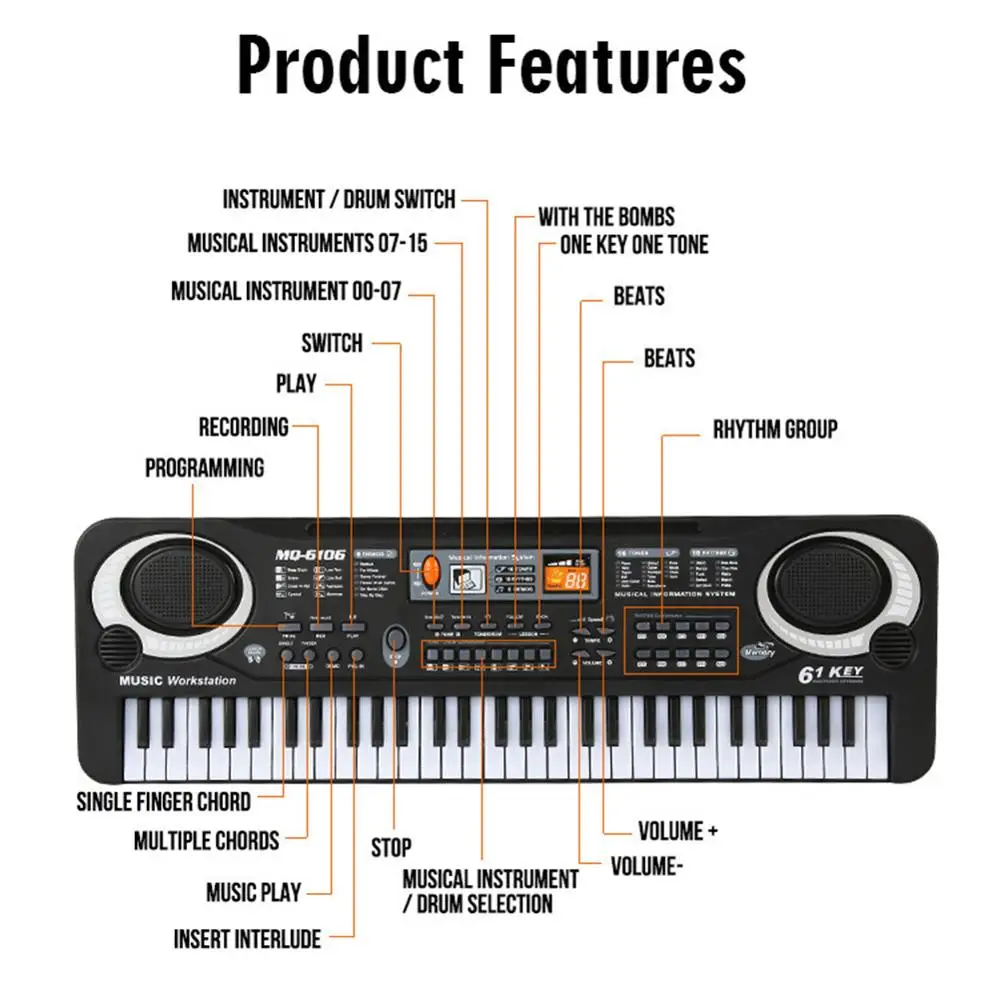 Teclado de Piano Electrónico p - Musical Instrument Harmonium reseña y precio