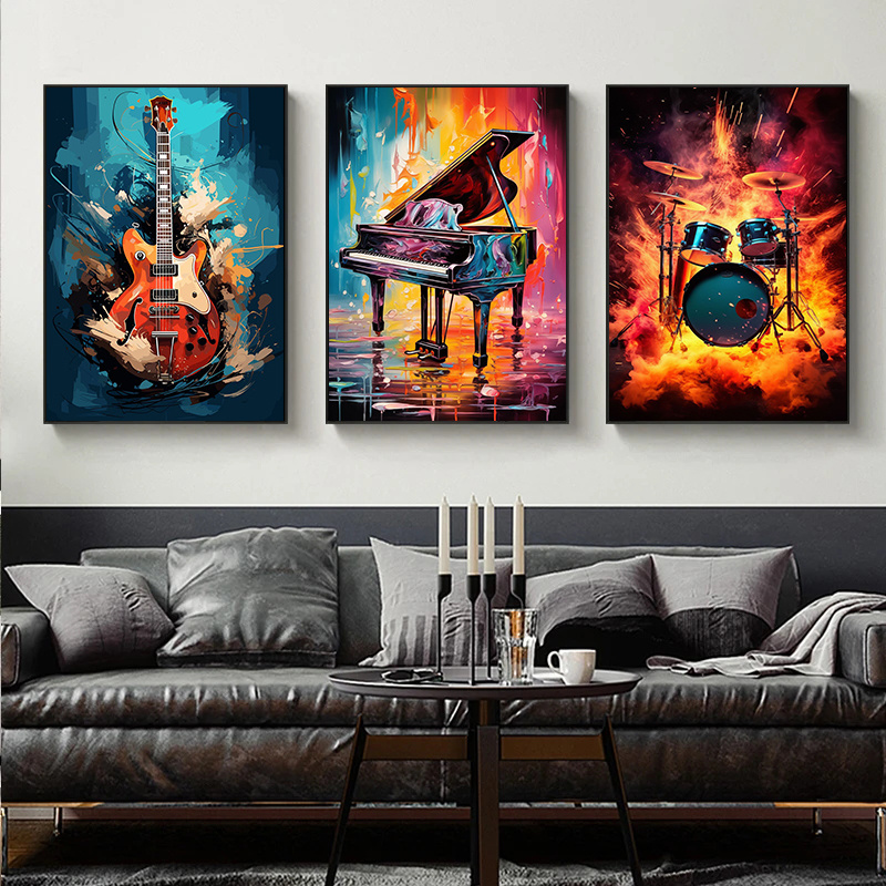 Cuadros sin Marco de Arte Abst - Picture Of Musical Instrument reseña y precio